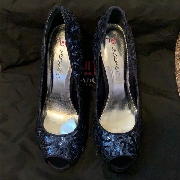 JustFab Sequin Heels NIB - Picture 3 of 3